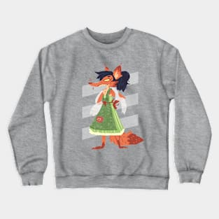 Apron Fox Gal Crewneck Sweatshirt